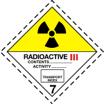 plaque etiquette matieres radioactive 3

