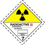 plaque etiquette matieres radioactive 2
